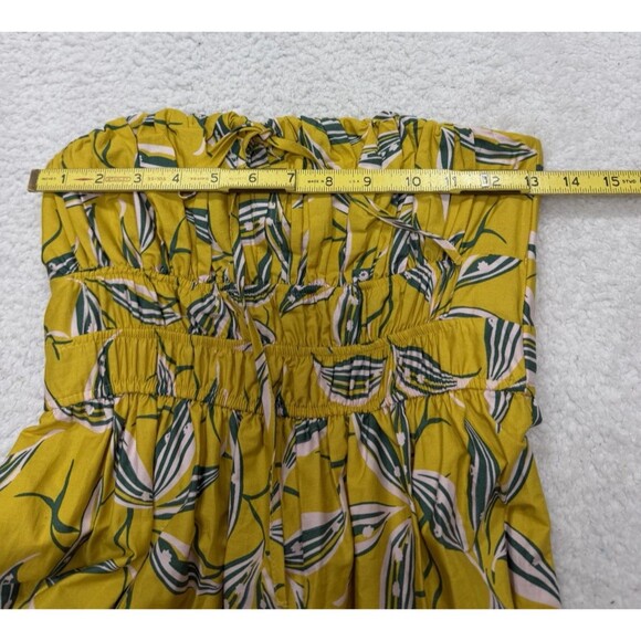 Anthropologie Maxi Dress Yellow Somerset Strapless Vacay Boho Preppy Size XS NWT - Picture 7 of 12